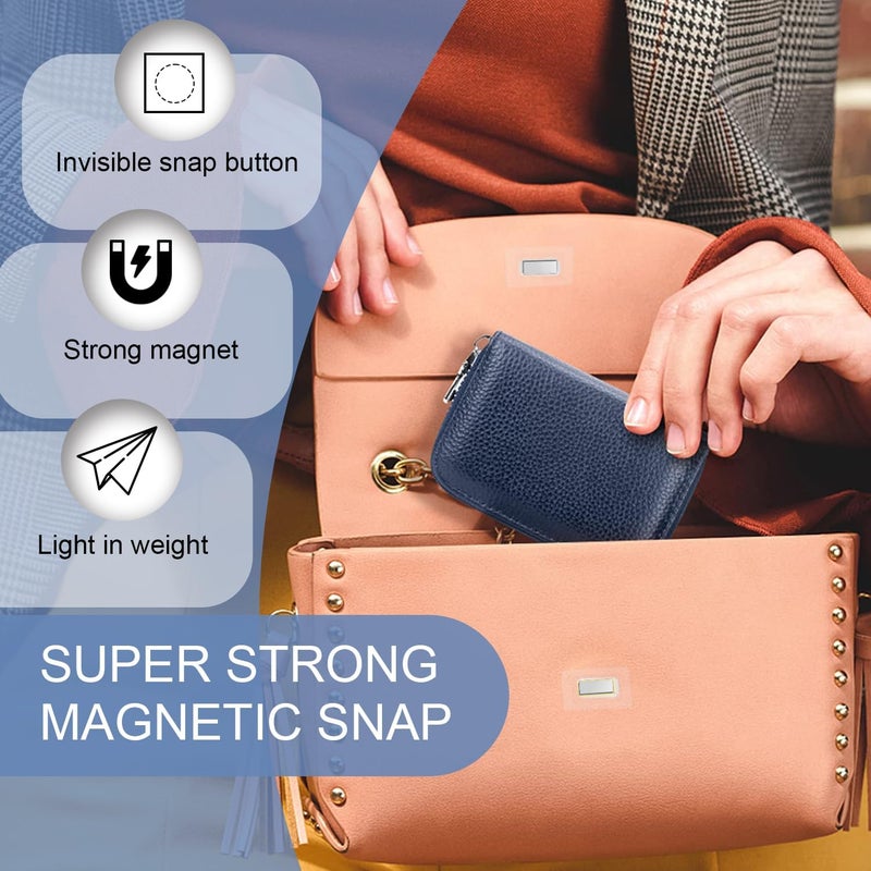 CooBigo 24 قطعة أزرار مغناطيسية مخفية للإغلاق للخياطة، 1-1/2 × 1 بوصة أزرار مغناطيسية للحقائب، 12 زوج من الأزرار المغناطيسية القوية من PVC للملابس، الحقائب وغيرها من الحرف اليدوية - Image 3